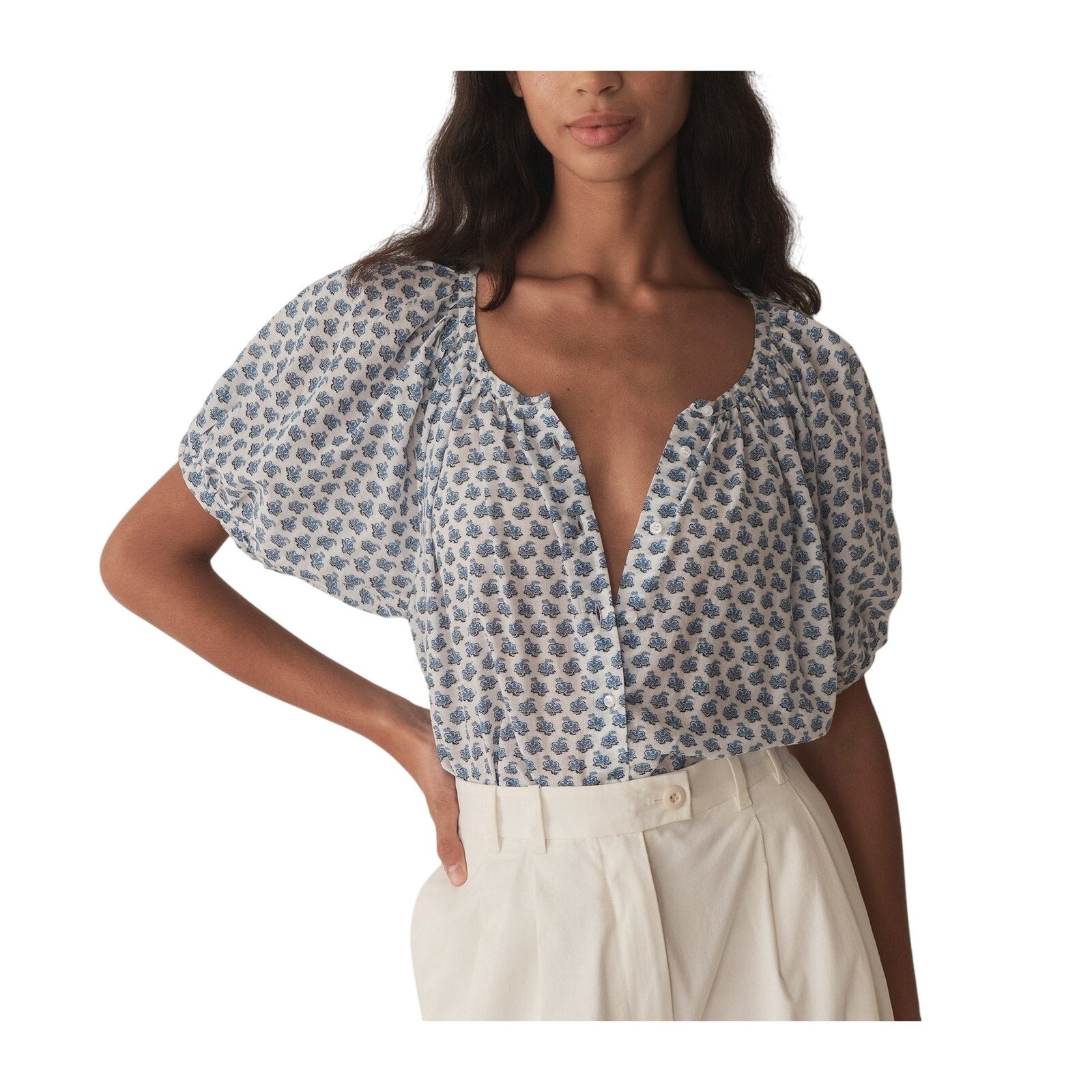D�en 'June' Blue Top Size XS