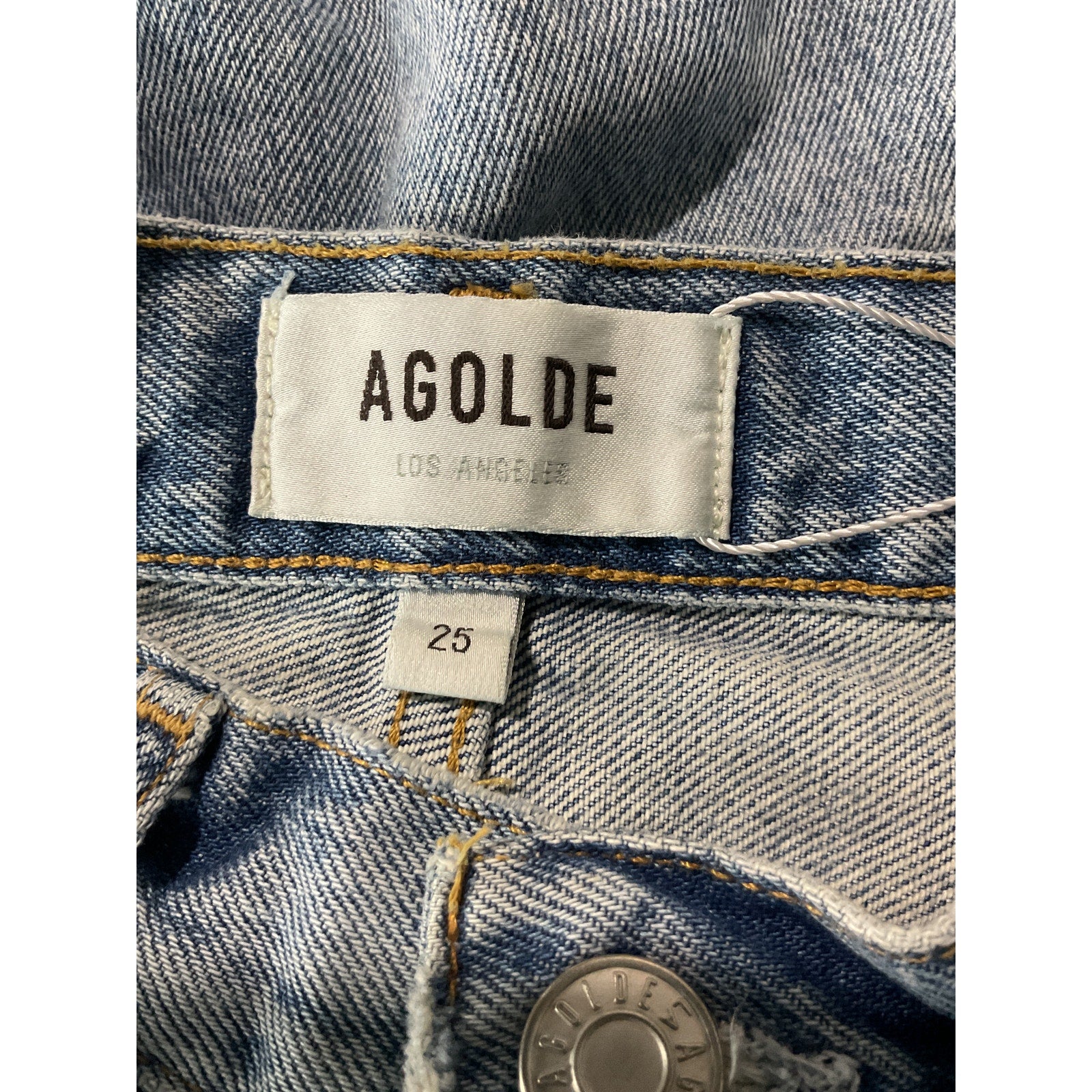 Agolde '90S' Blue Cotton Mid Rise Loose Jean Size 25