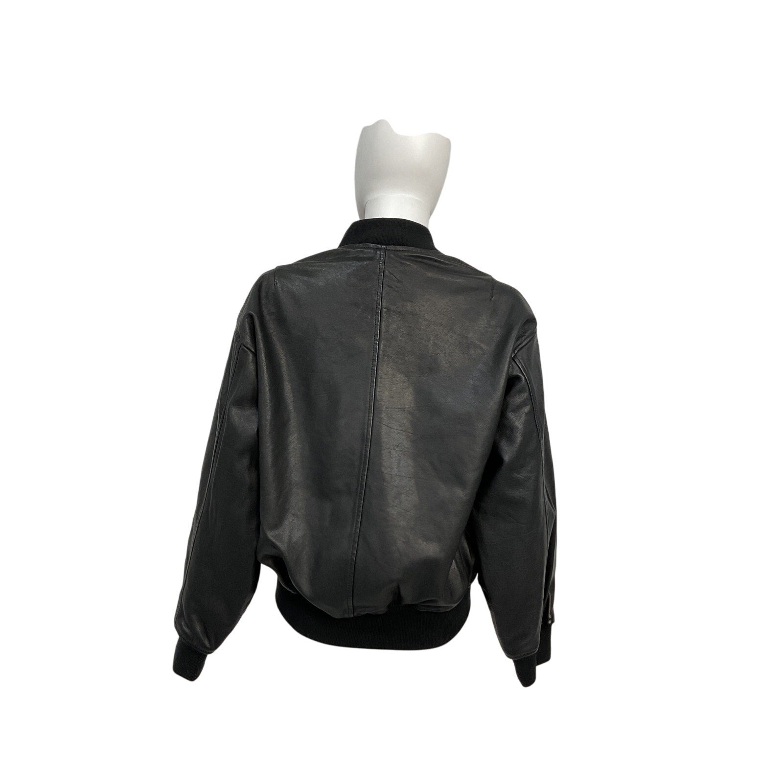 Allsaints 'Belle' Black Leather Bomber Jacket Size XS