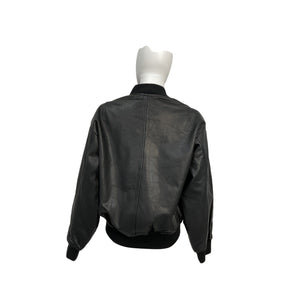 Allsaints 'Belle' Black Leather Bomber Jacket Size XS