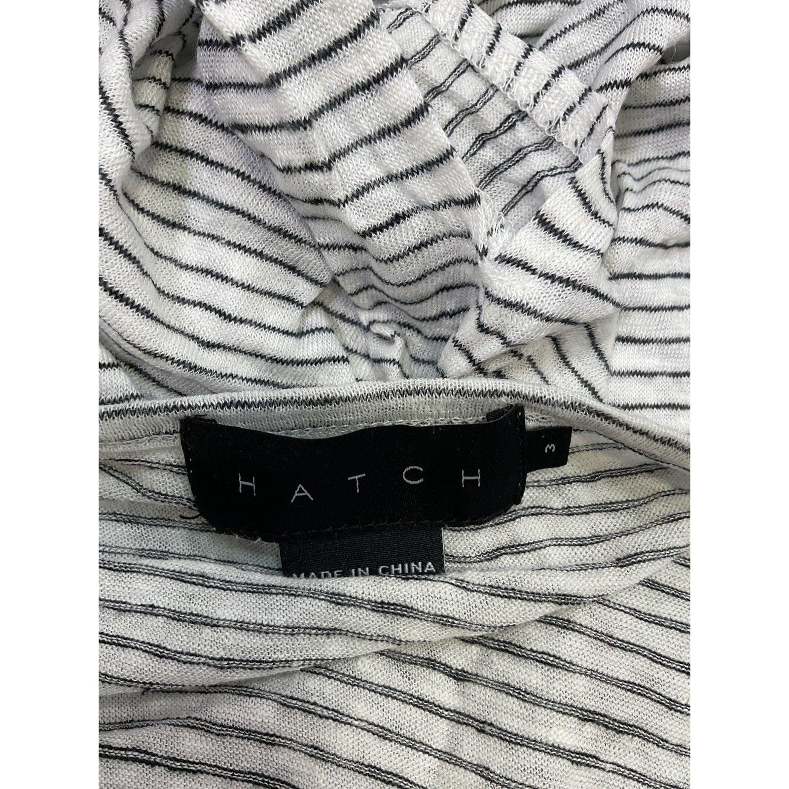 Hatch 'The Everyday' White Cotton Linen Tee Size 3