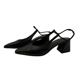 Aeyde Sleek Black Polly Slingback Pumps Size 35.5 EU / 5.5 US