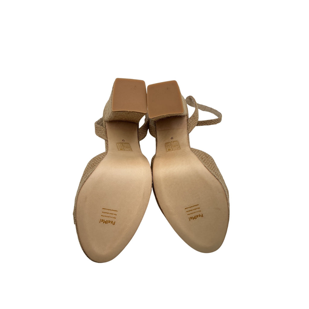 Lpa 'Alessia' Tan Leather Platform Heel Size 9