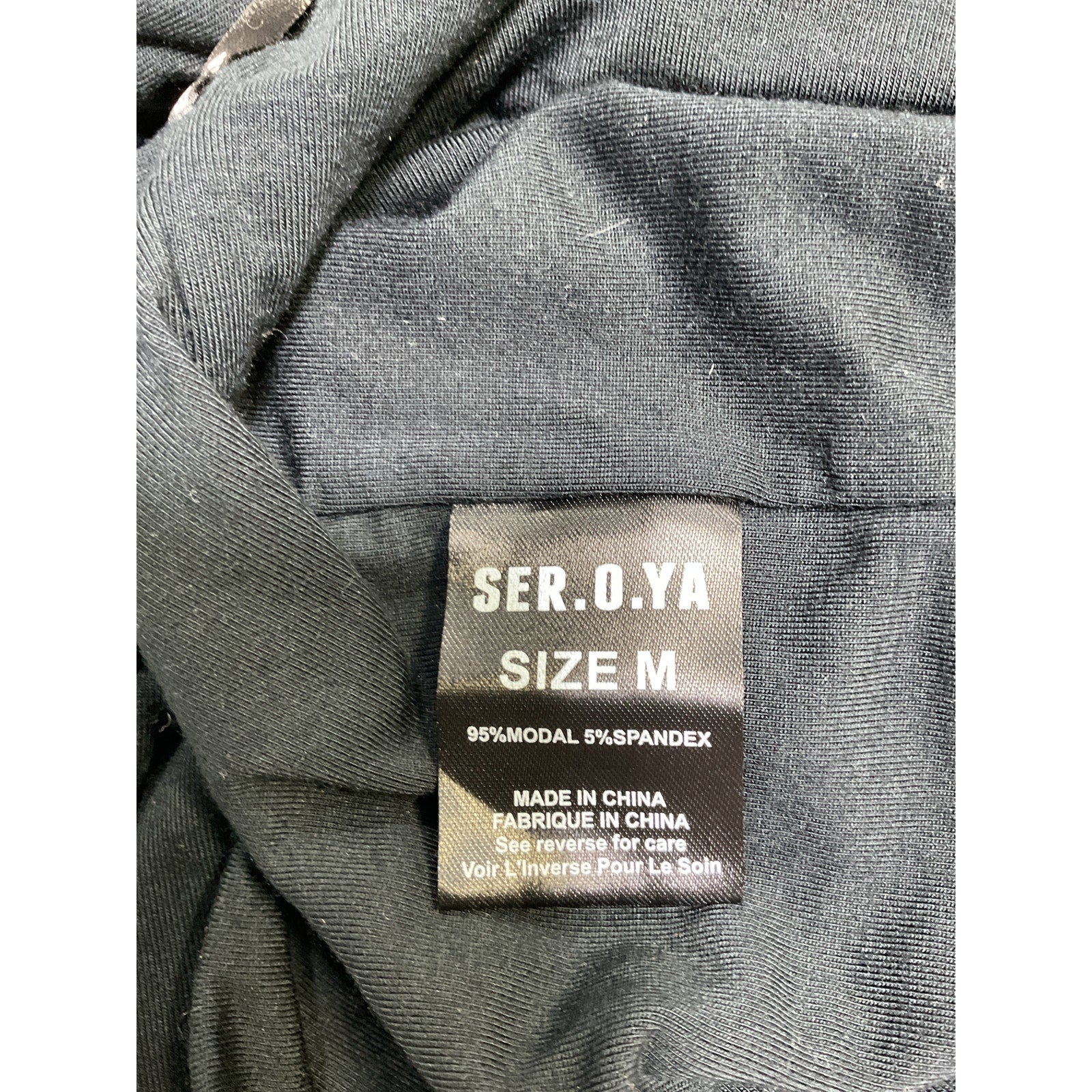 Ser.O.Ya 'Sierra' Black Spandex Top Size M