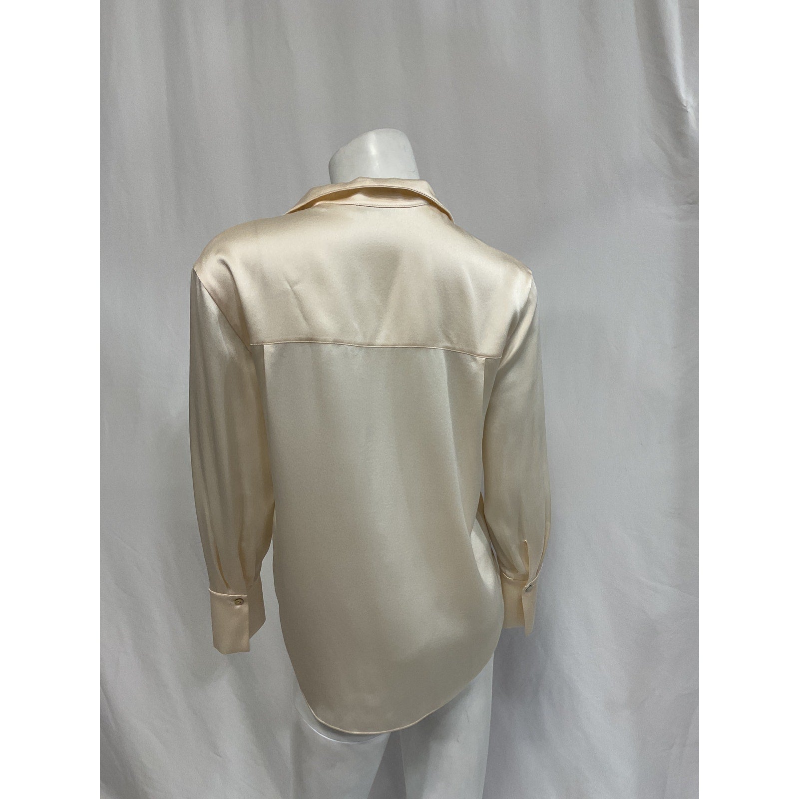 Vince 'Silk' Gold Long-Sleeve Blouse Size XXS