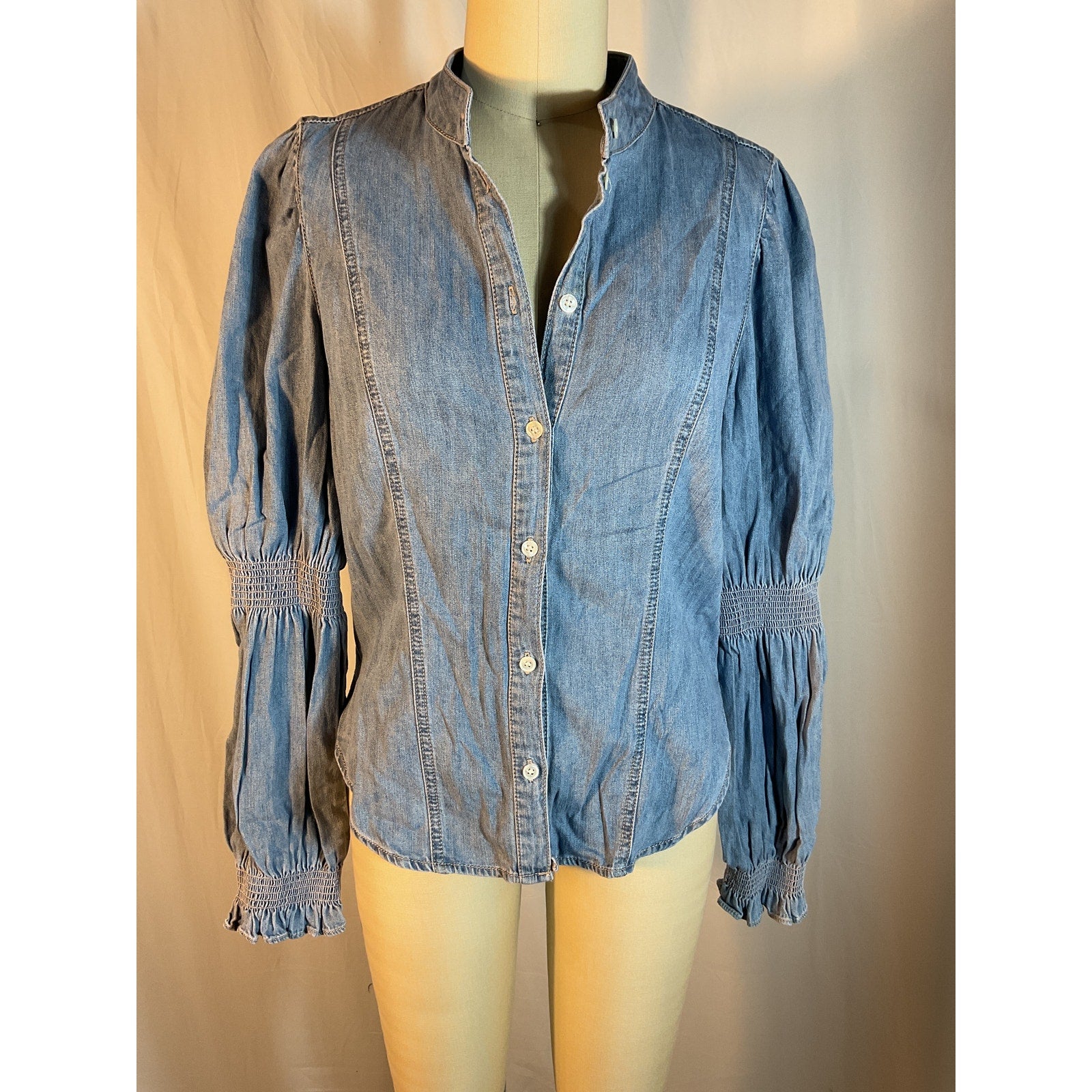 Veronica Beard 'Dalton' Blue Top Size 4 - NWT