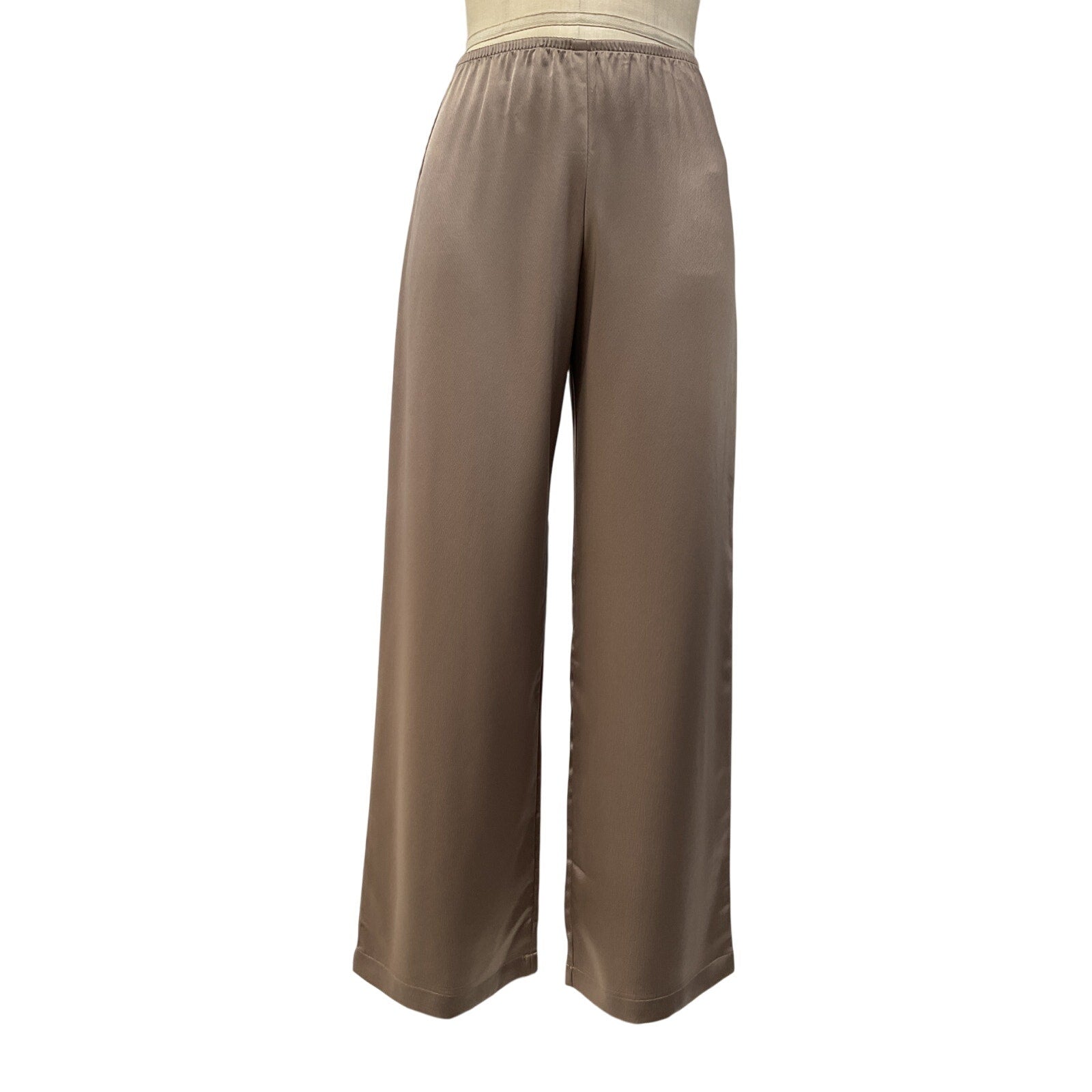 Leset Barb Wide Leg Beige Acetate Lounge Pants Size XS
