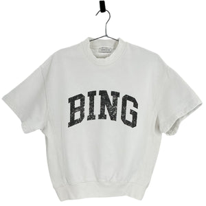 Anine Bing Logo White Jay Sweatshirt Size XS