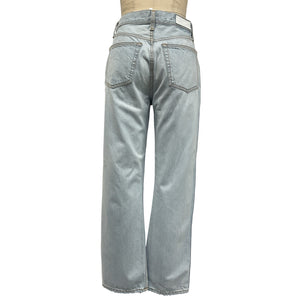 Re/Done Distressed Blue High Rise Loose Denim Jeans Size 28