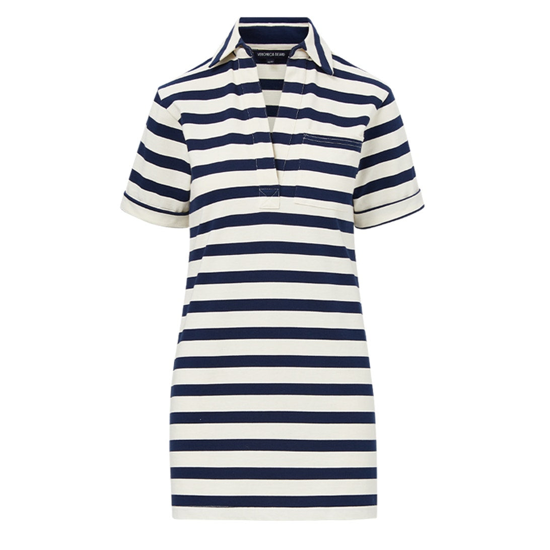 Veronica Beard Striped Multicolor Cayden Polo Dress Size XL