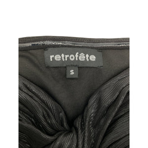 Retrofête Shimmery Black Kaiser Strapless Mini Dress Size S