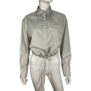 Neiman Marcus Striped Multicolor We-ar4 The Cc Shirt Blouse Size S