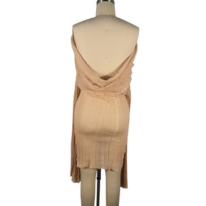 Aya Muse Draped Tan Ele Dress Size M