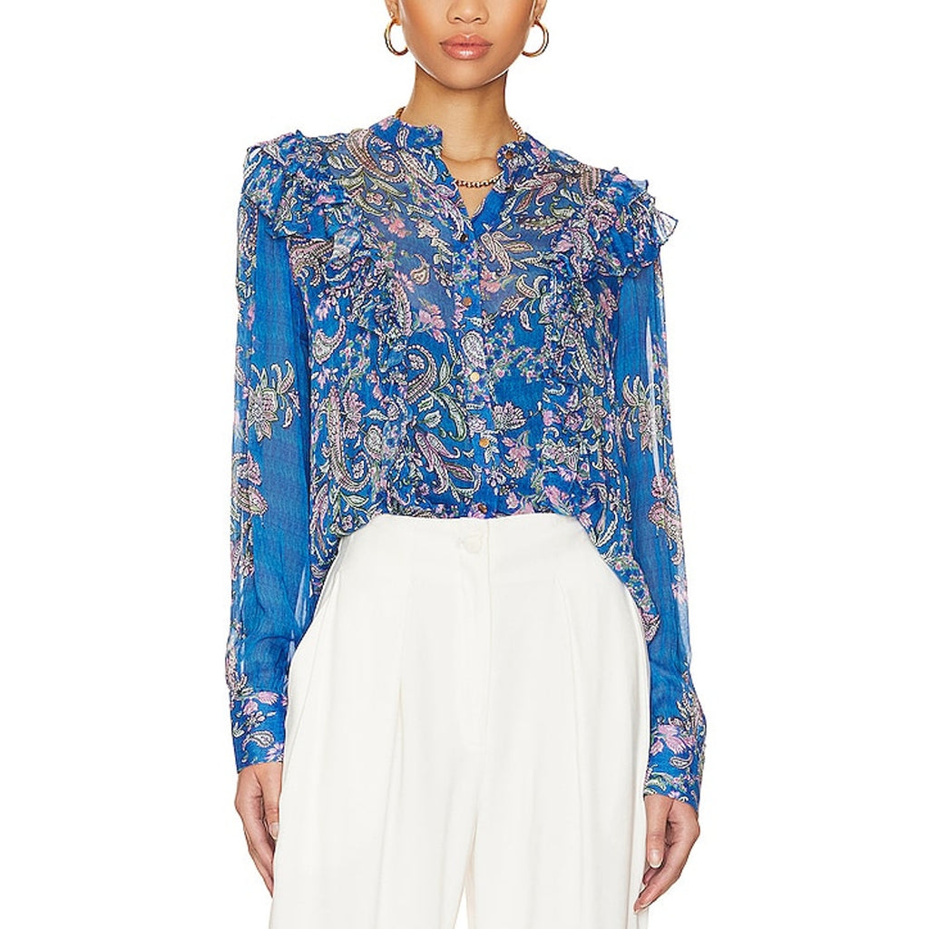 Hemant And Nandita 'Amyra' Blue Viscose Camisole Shirt Size XXS