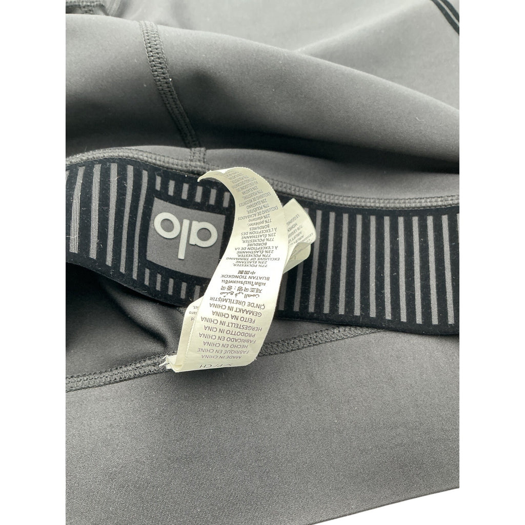 Alo Yoga 'Airlift' Black Polyester High-Waist 7/8 Line Up Legging Size S