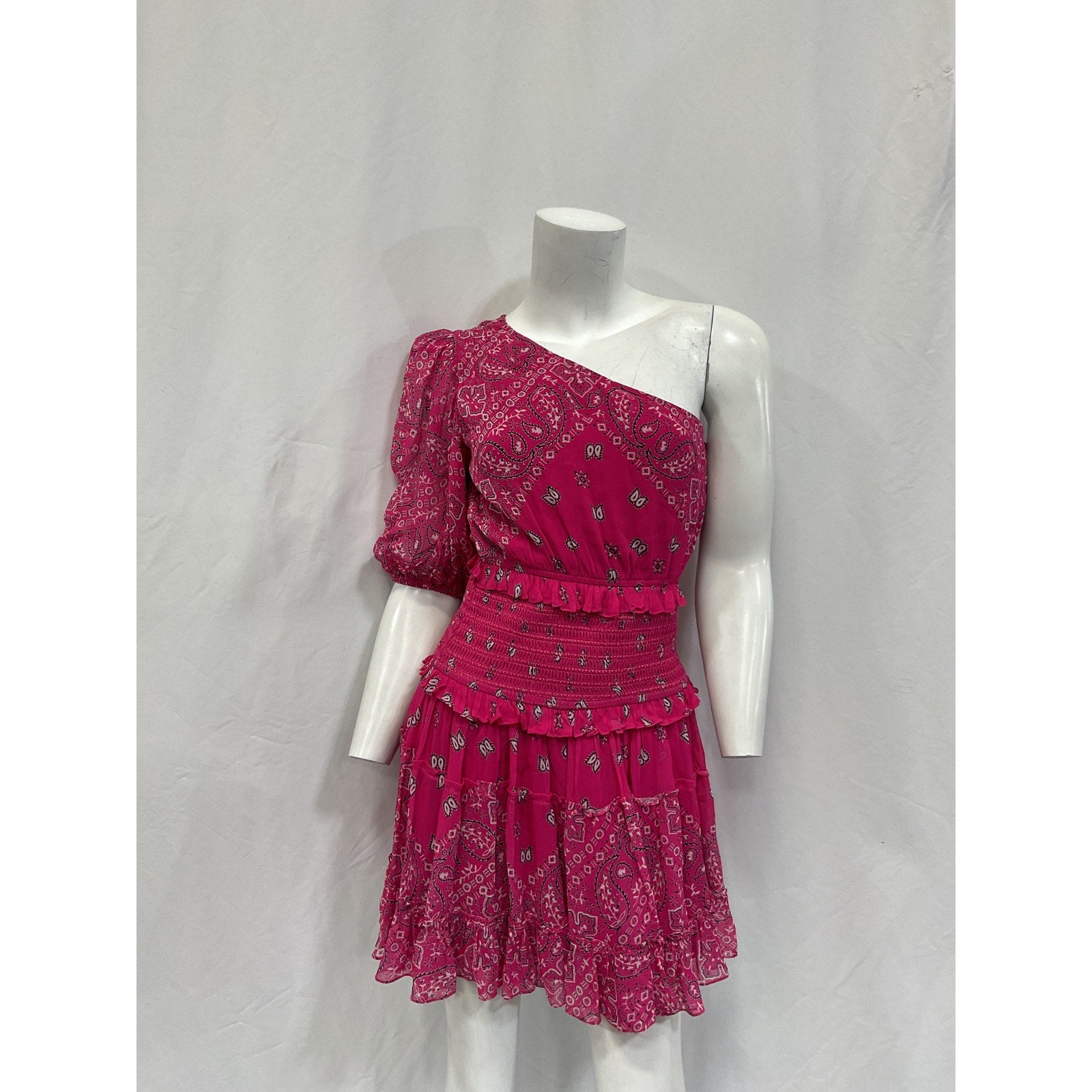Rococo Sand 'Romani' Pink Georgette Mini Dress Size S