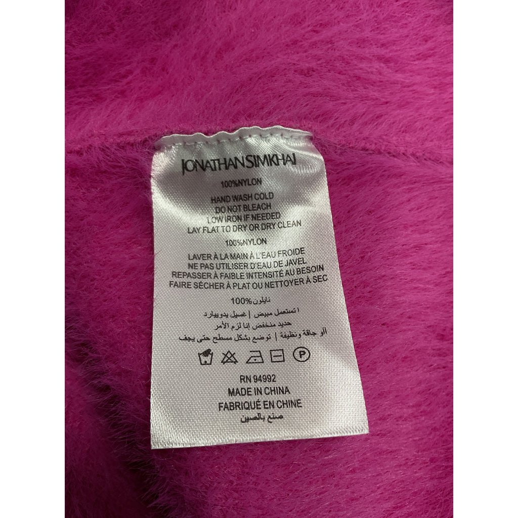 Simkhai 'Standard' Pink Paytra Fuzzy Faux Fur Knit Mini Skirt Size M - NWT
