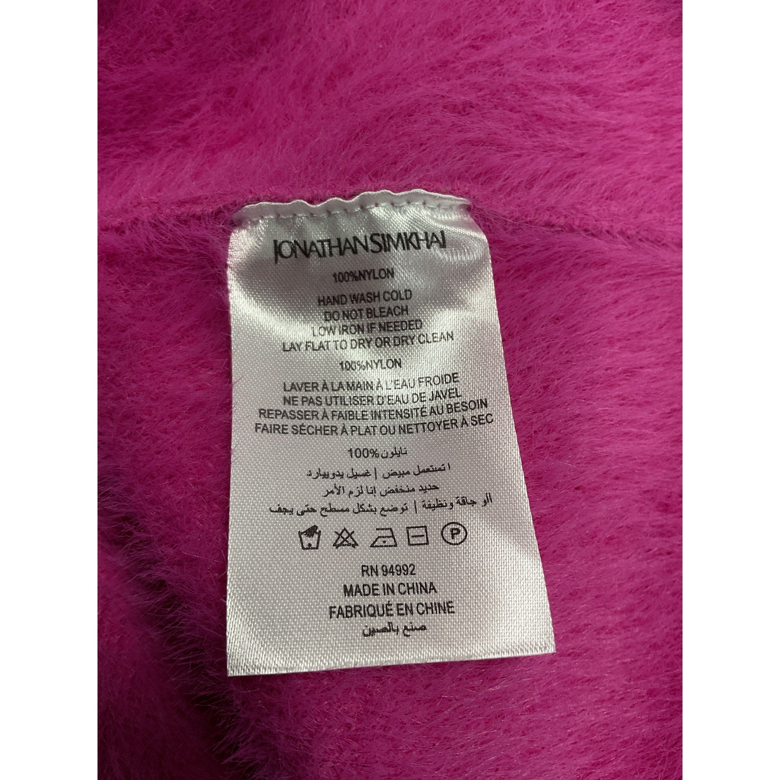 Simkhai 'Standard' Pink Paytra Fuzzy Faux Fur Knit Mini Skirt Size M - NWT