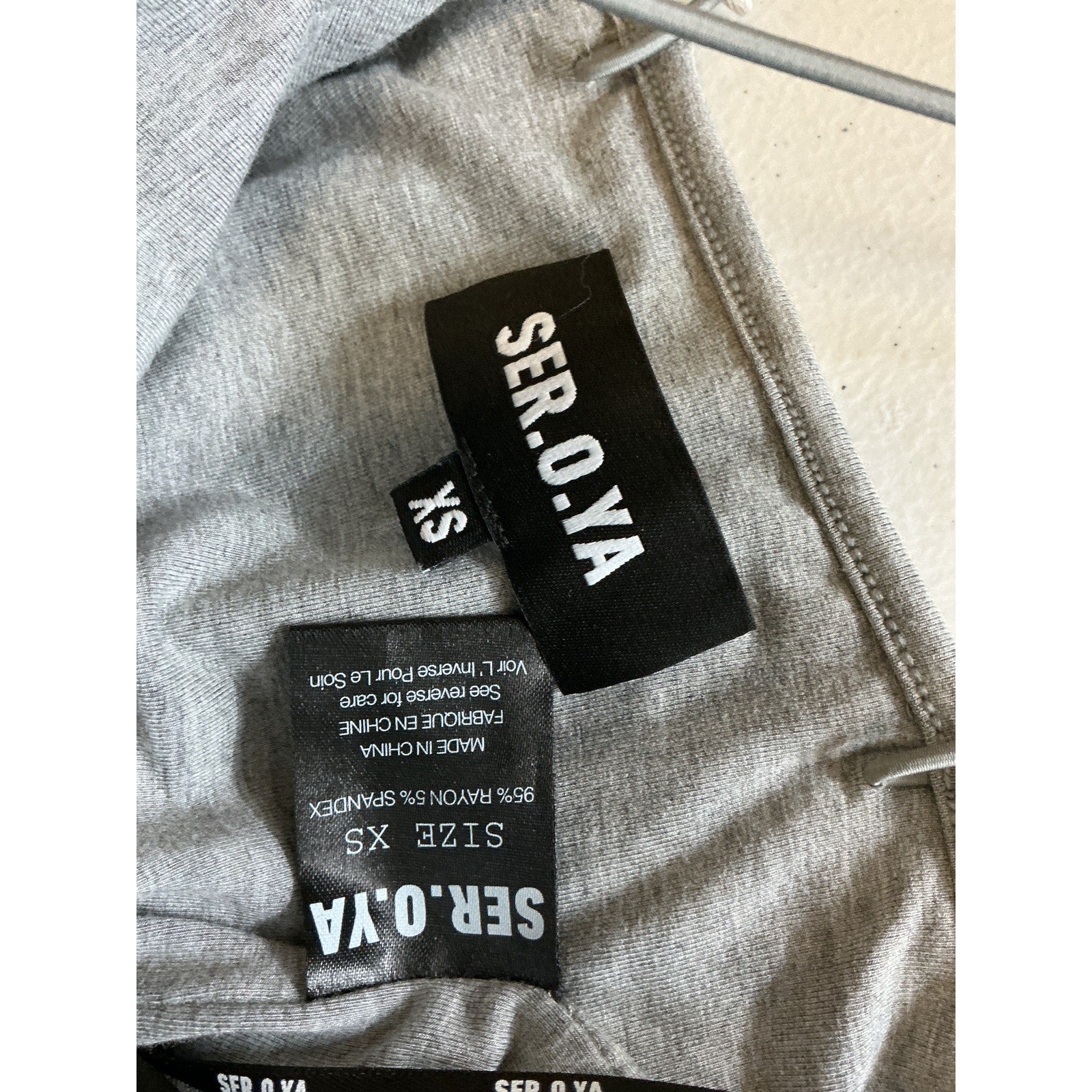 Ser.O.Ya 'Viv' Grey Rayon Corset Top Size XS