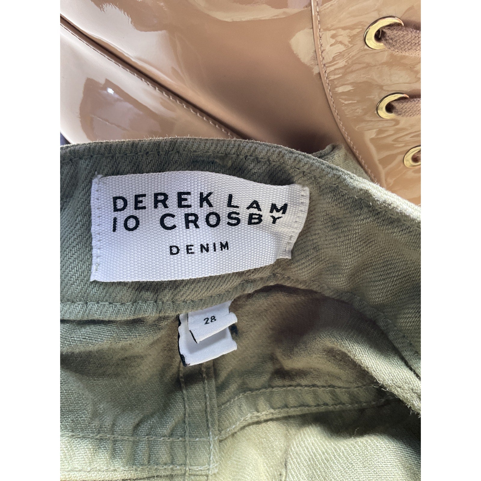 Derek Lam 'Winnie' Green Cotton Asymmetrical Skort Size 28