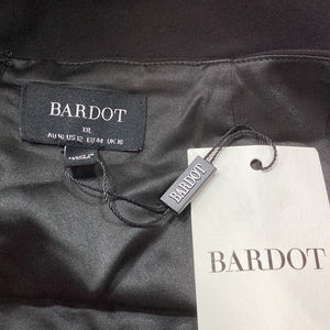 Bardot Sleek Black Malene Mini Skirt Size 12 NWT