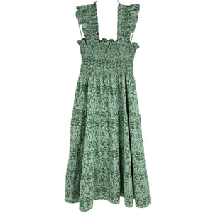 Hill House Home Smocked Green Ellie Nap Dress Size M
