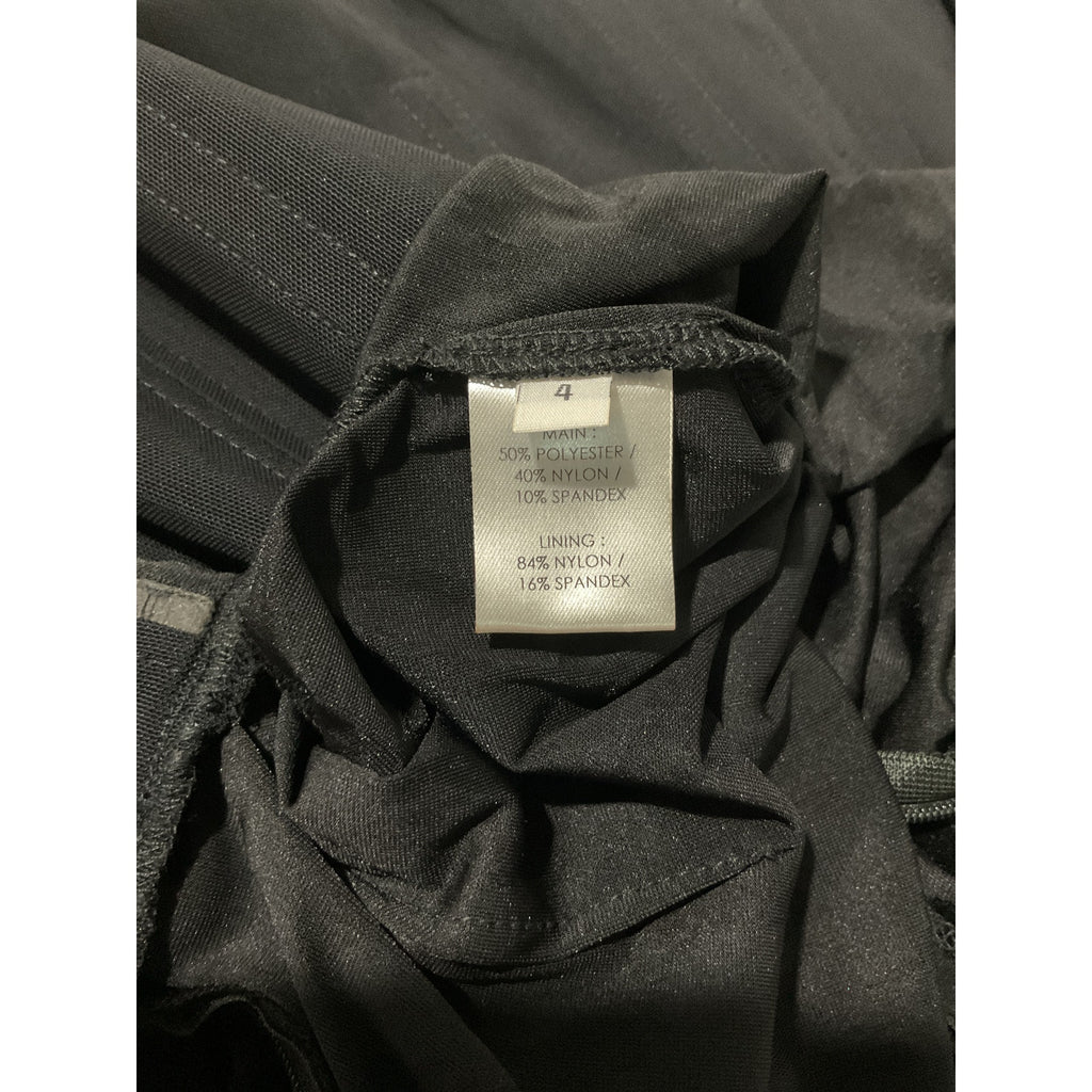 Alex Perry Black Polyester Dress With Gloves Size 4