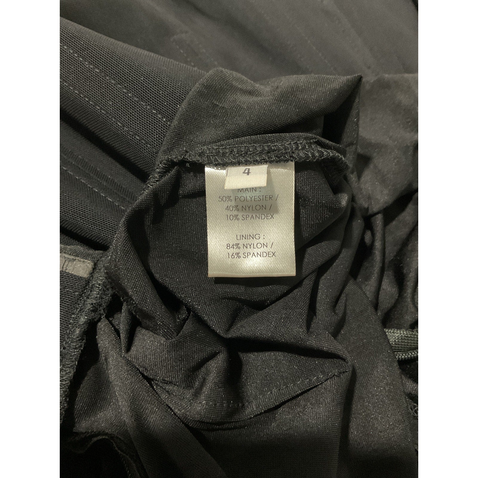 Alex Perry Black Polyester Dress With Gloves Size 4