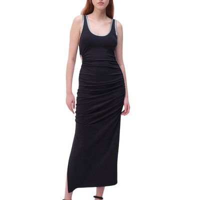 Simkhai Ruched Black Darian Dress Size XS