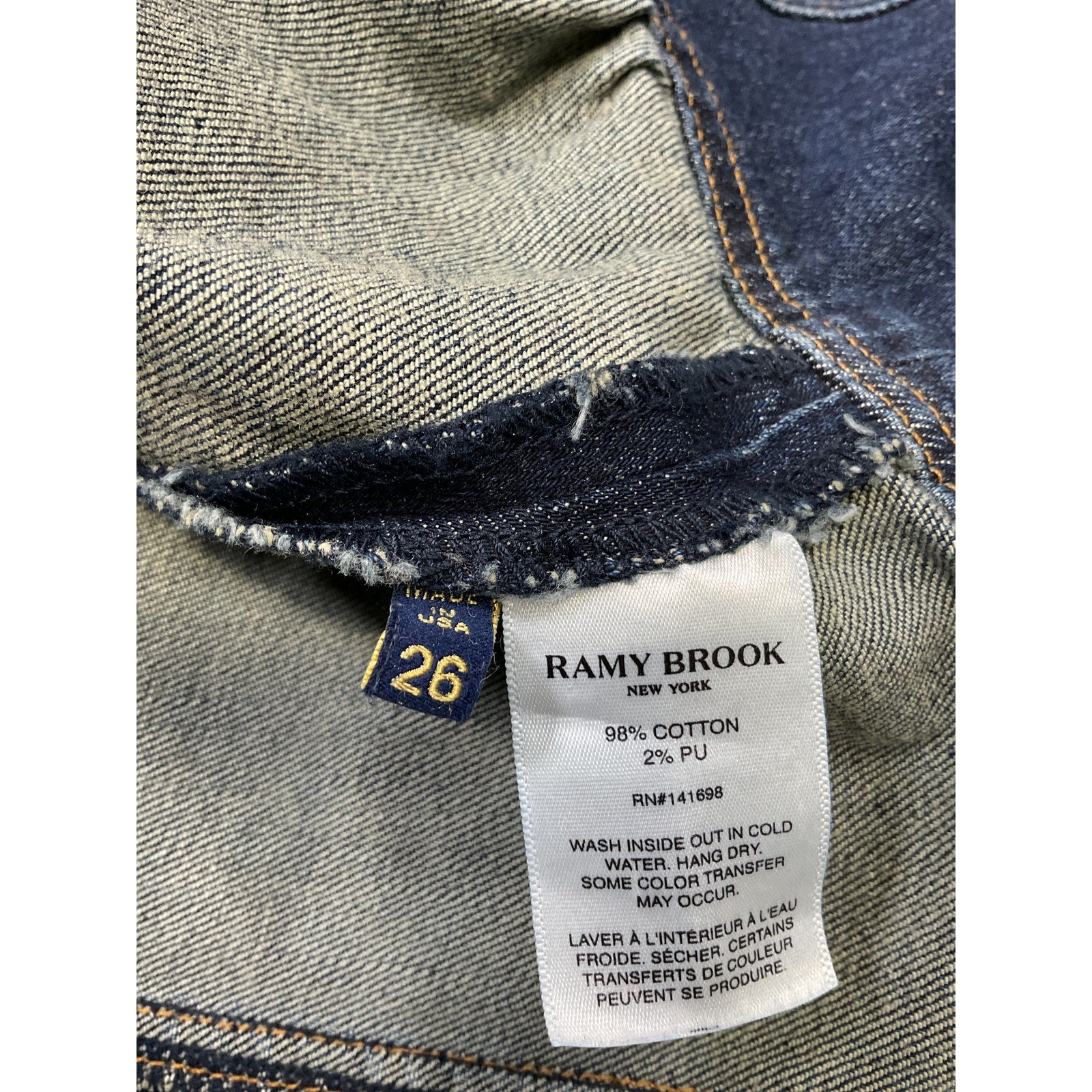 Ramy Brook 'Lily' Blue Cotton Denim Mini Dress Size 26