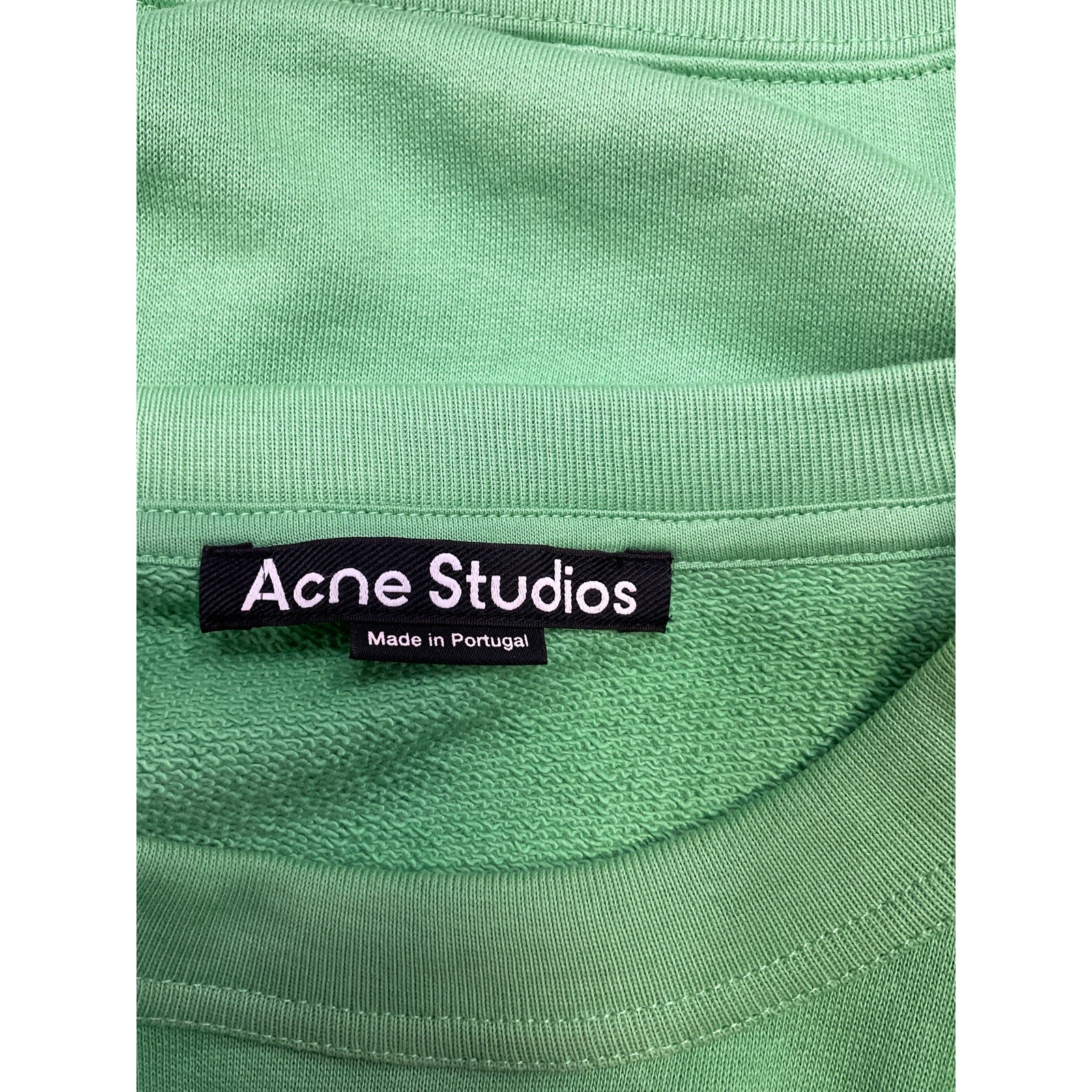 Acne Studios 'Pullover' Green Cotton Sweatshirt Size M