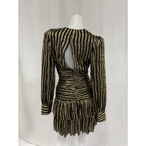 Sabina Musayev 'Dragonfly' Black Polyester Dress Size S