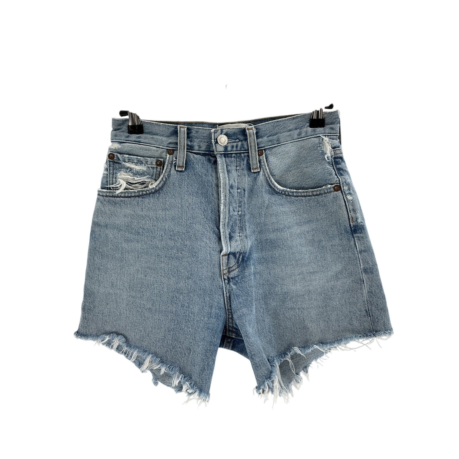 Agolde 'Parker' Blue Cotton Long Short Size 24