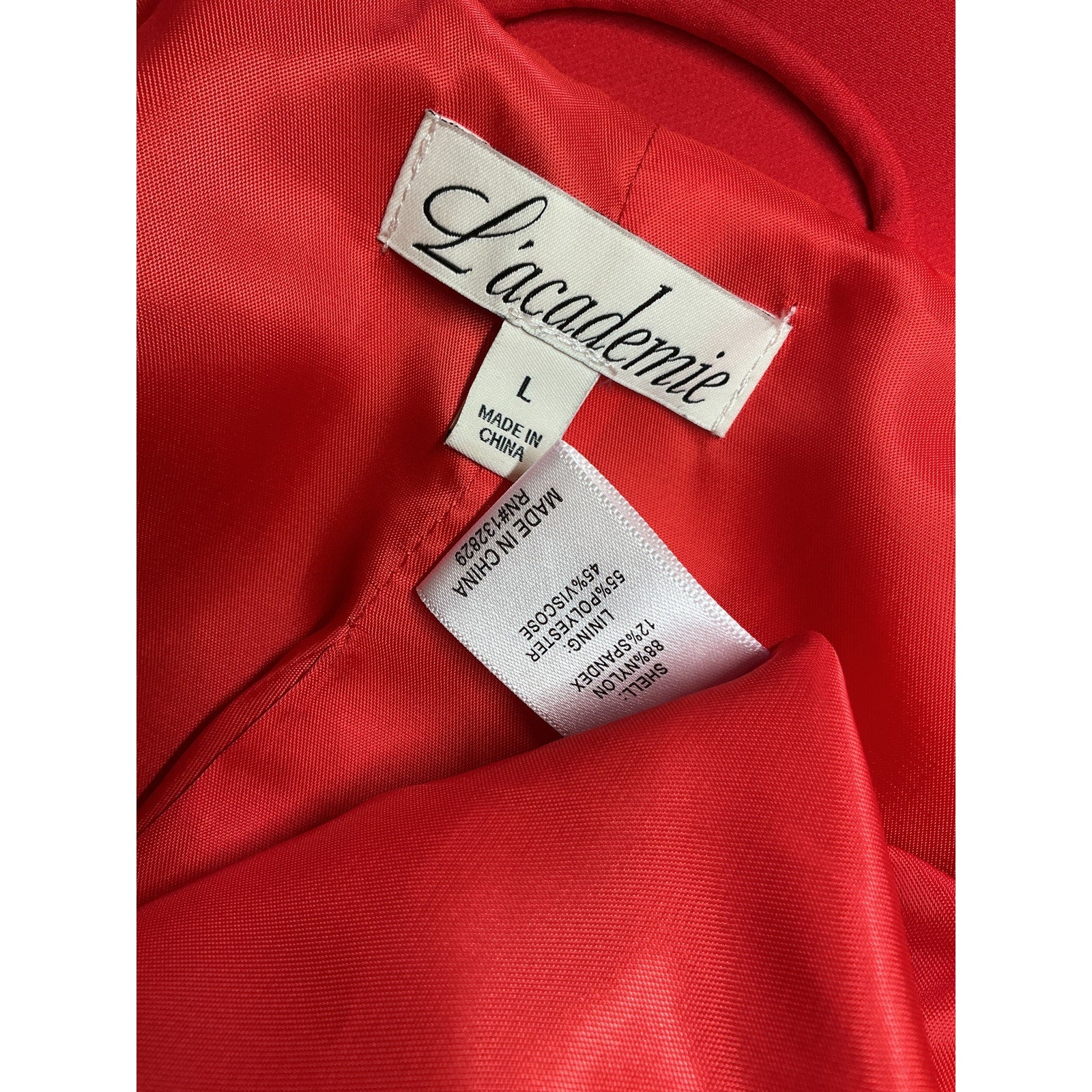 L'Academie 'Jaime' Red Nylon Blazer Dress Size L