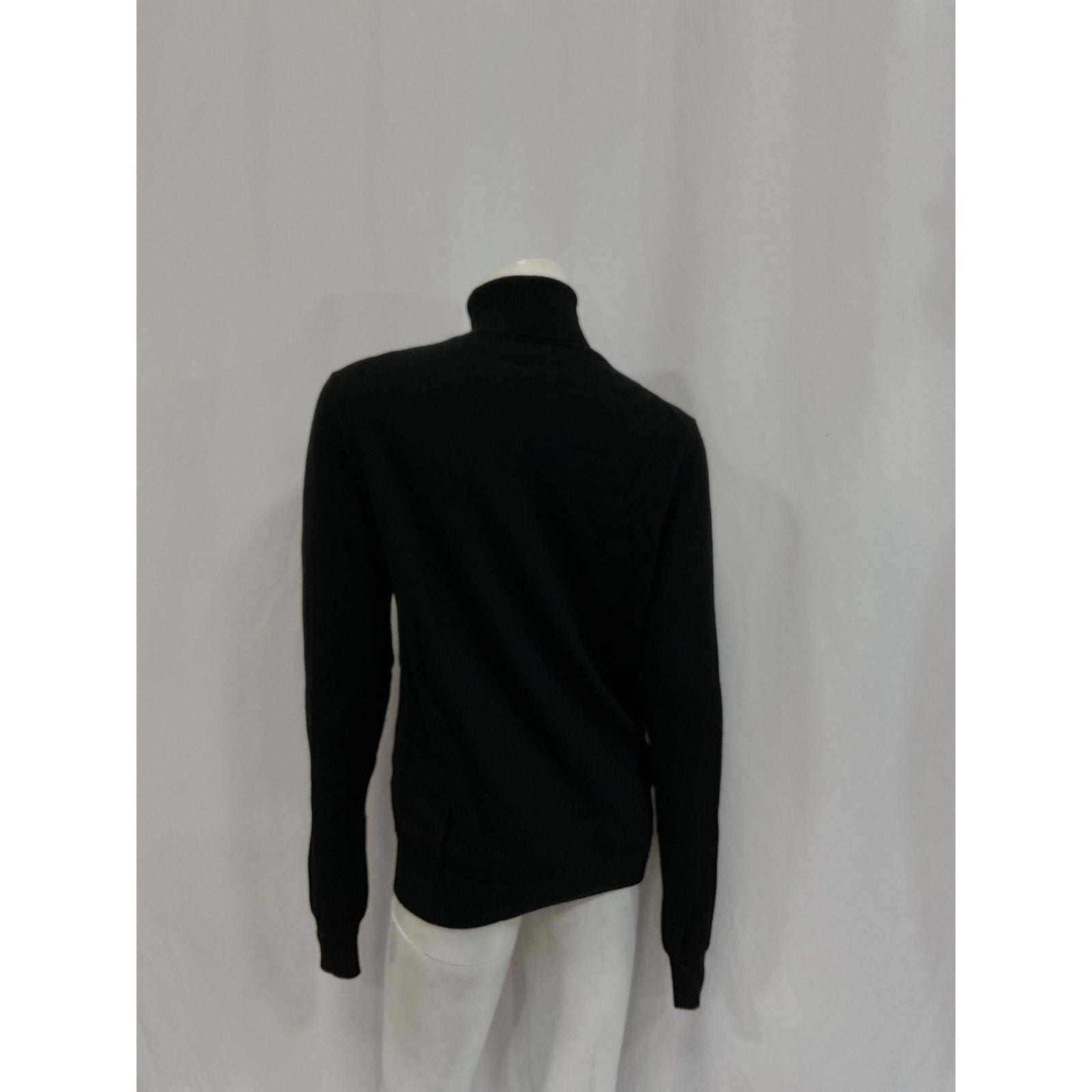 The Frankie Shop 'Eve' Black Merino Wool Merino Wool Turtleneck Sweater Size S