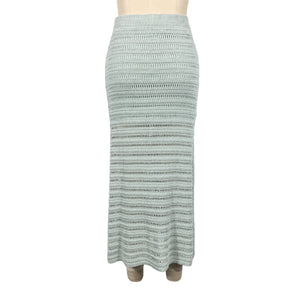 A.L.C. Open Knit Pale Mint Midi Skirt Size XS