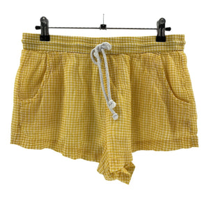Ciao Lucia Gingham Yellow Togo Shorts Size M