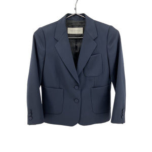 Dries Van Noten Navy Viscose Wool Blazer Size EU 34 / US 4