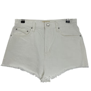 Grlfrnd Frayed White Kyla Denim Shorts Size 29