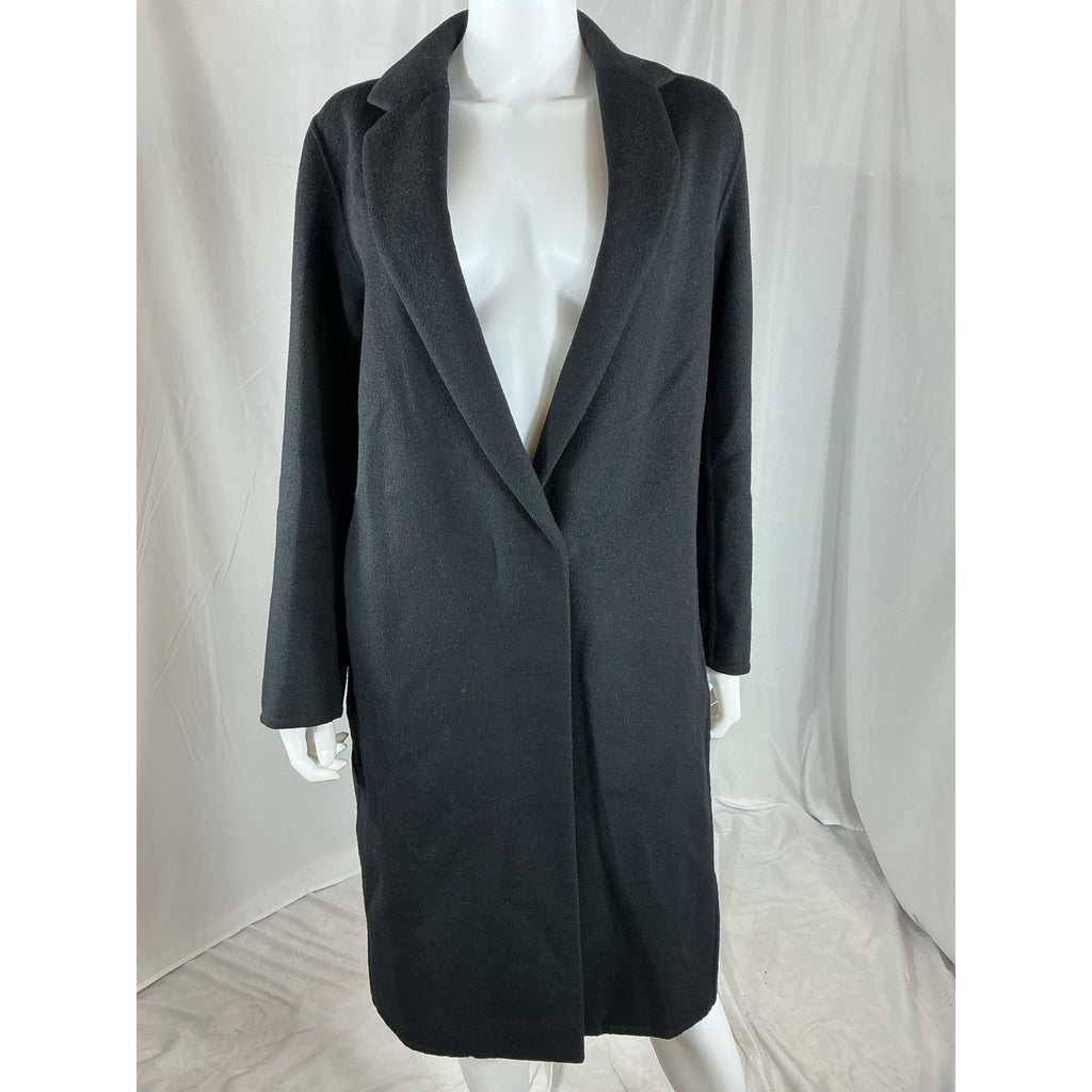 Vince 'Duster' Black Wool Coat Size S
