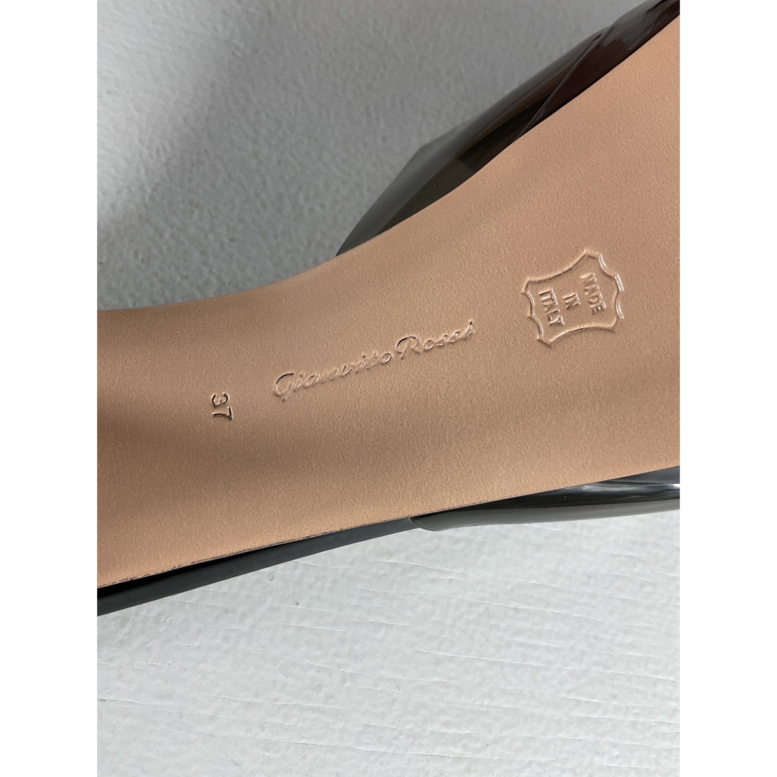 Gianvito Rossi 'Betty' Black Leather Platform Mules Size 7