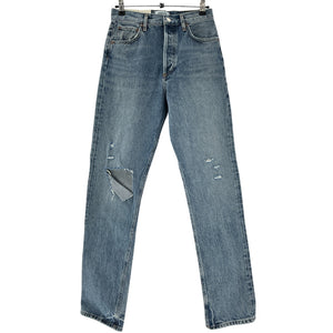Agolde Distressed Blue Pinch Waist Denim Jeans Size 25