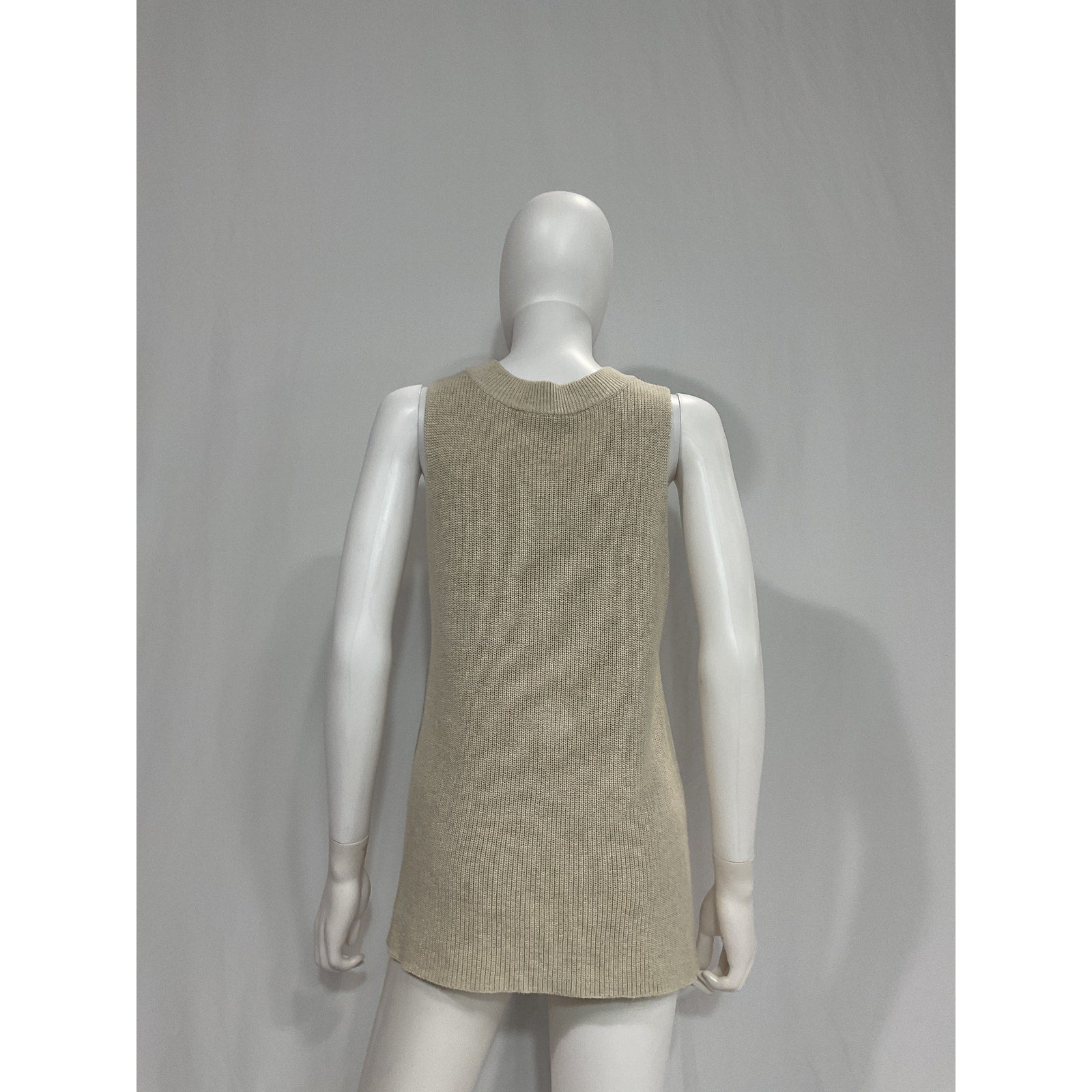 Autumn Cashmere White Sleeveless Crew Top Size S