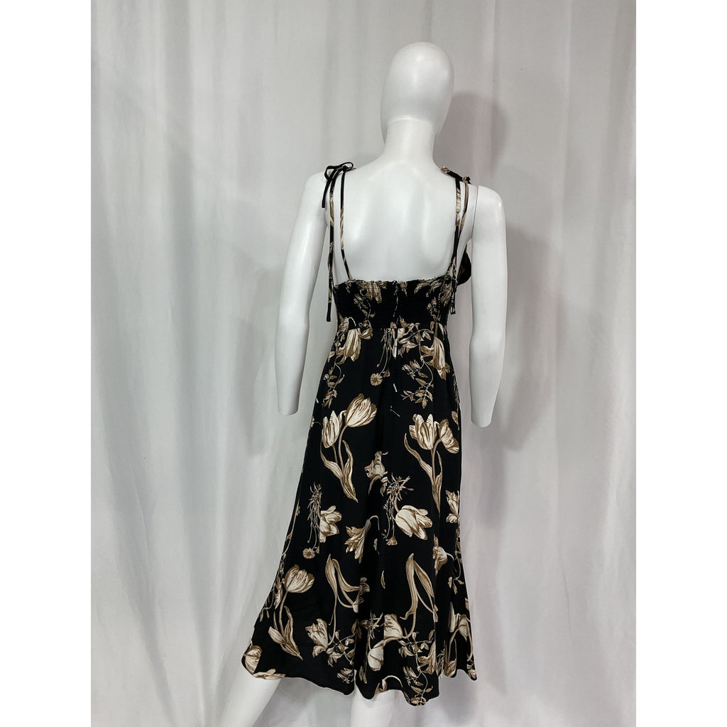 Reformation 'Kourtney' Black Sweetheart Neck Dress Size 4