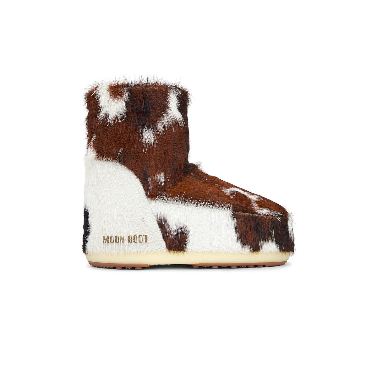 Moon Boot Icon No Lace Brown Rubber Pony Boot Size 9