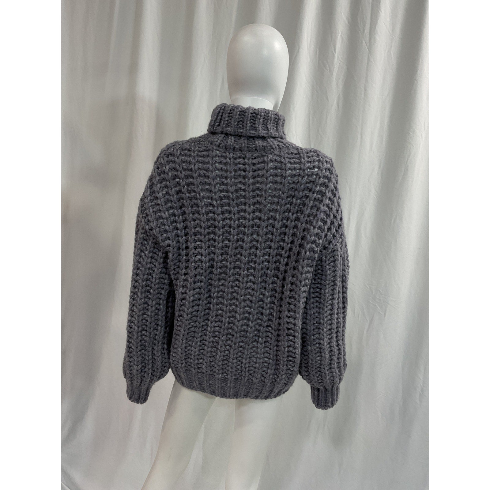 Anine Bing 'Iris' Purple Turtleneck Sweater Size S
