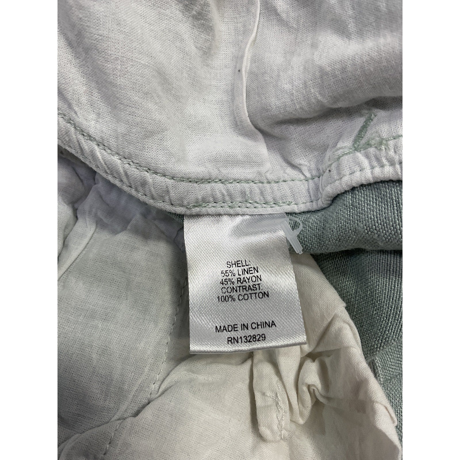 L'Academie 'The Samy' Green Linen Short Size S