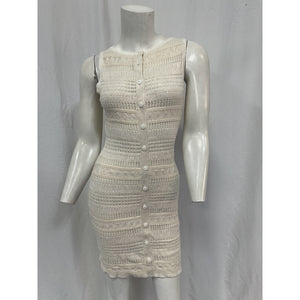 L'Academie 'Marianna' Ivory Viscose Archie Mini Dress Size S