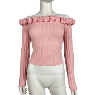 Majorelle Ribbed Pink Jalin Sweater Size XS