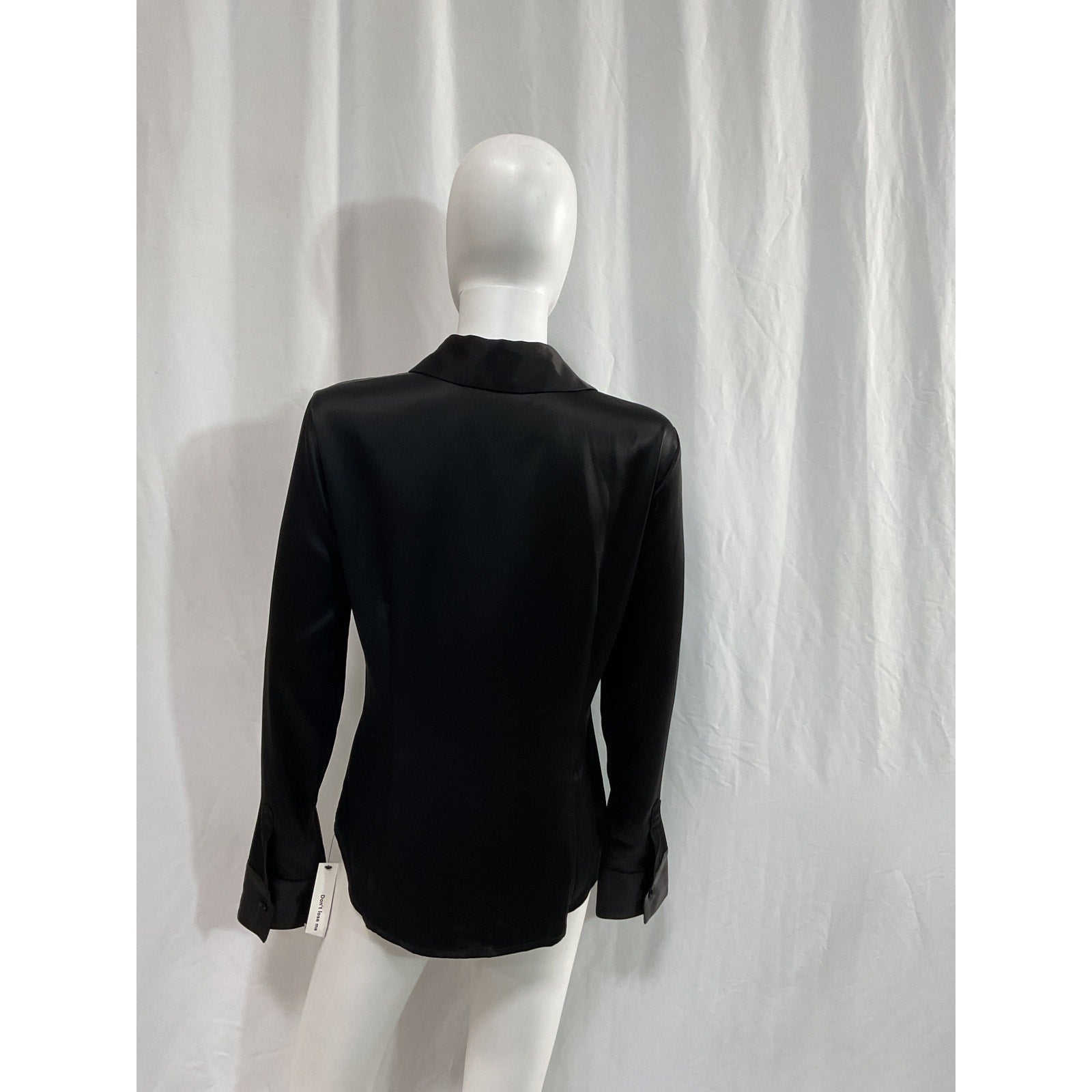 Reformation 'Jodie' Black Satin Top Size 8